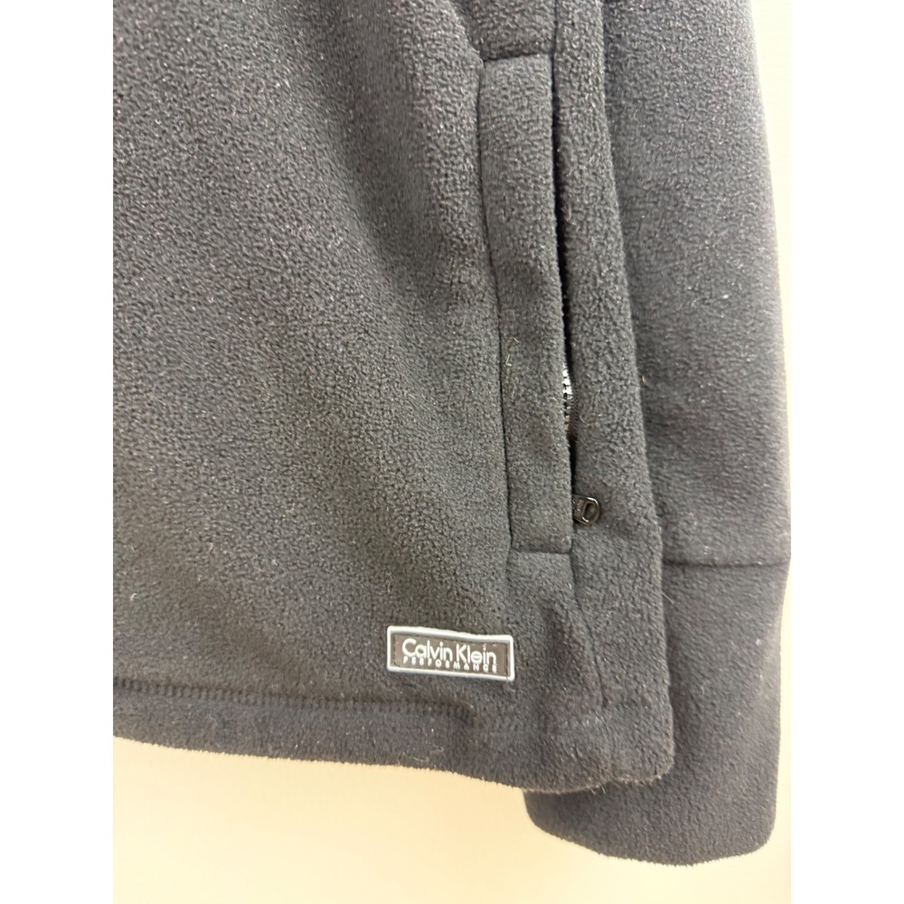 Calvin Klein Performance Fleece Full Zip Jacket L‎ Womens Black Quick Dry - Picture 3 of 9